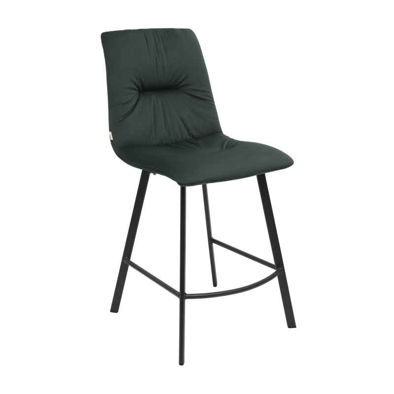 Hoker CUSTO C-6 PB Tapicerowany Zielone – nowoczesne krzesło barowe do kuchni z wyspą