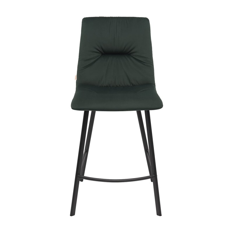 Hoker CUSTO C-6 PB Tapicerowany Zielone widok od przodu – nowoczesne krzesło barowe do kuchni z wyspą