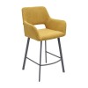Hoker STARK PB Tapicerowany Żółty – nowoczesne krzesło barowe do kuchni z wyspą