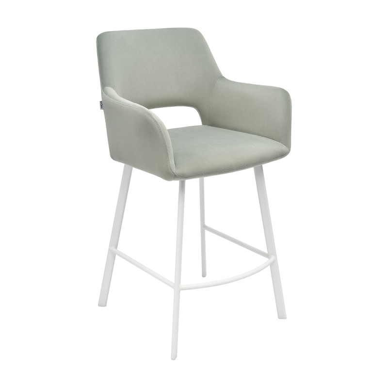 Hoker STARK PB Tapicerowany Szary – nowoczesne krzesło barowe do kuchni z wyspą