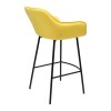 Hoker TOMAS B Tapicerowany Żółty widok prezentujący tył krzesła – nowoczesne krzesło do jadalni i salonu