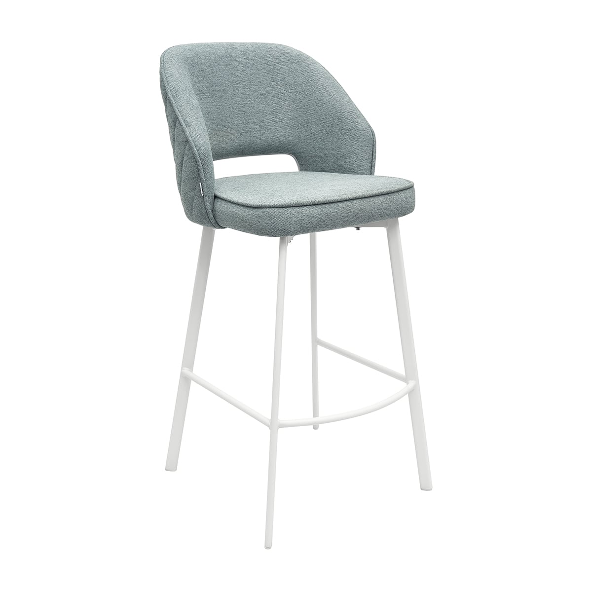 Hoker ANDRE B Tapicerowany Szary – nowoczesne krzesło barowe do kuchni z wyspą