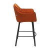 Hoker FRANK PB Tapicerowany Pomarańczowy widok od boku – nowoczesne krzesło do jadalni i salonu