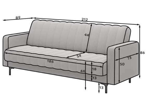 WERSALKA SOFA RONEYY WYMIARY RYSUNEK TECHNICZNY.png
