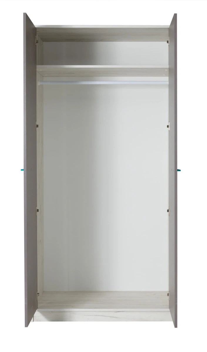 Szafa REST R 2 Dwudrzwiowa Szerokość 96 cm Wysokość 195 cm Do Pokoju Dziecka Meble Młodzieżowe Nowoczesna Drążek Półka ŚRODEK.jpg