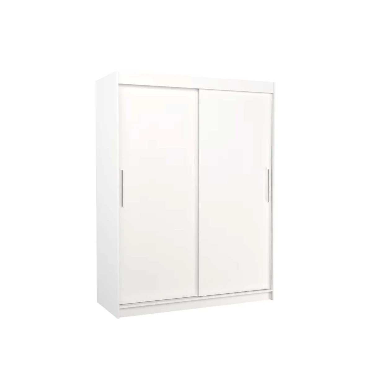 Szafa Biała przesuwna Denver 150 cm na białym tle