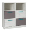 Komoda REST R4 4-Szuflady Szerokość 97 Wysokość 108 cm Do Pokoju Dziecka Meble Młodzieżowe Nowoczesna Regał