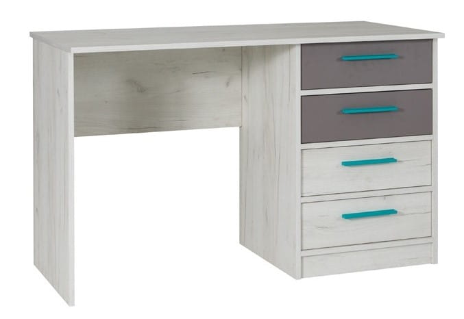 Biurko REST R06 Z 4-Szufladami Szerokość 120 cm Do Pokoju Dziecka Meble Młodzieżowe Nowoczesne