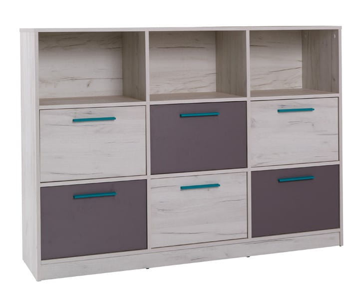 Komoda REST R 13 Szerokość 145 cm Wysokość 108 cm 6-Szuflad Do Pokoju Dziecka Meble Młodzieżowe Nowoczesna Regał