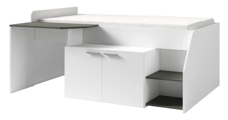 Łóżko z Biurkiem i Schowkiem MULTI 90 x 200 cm