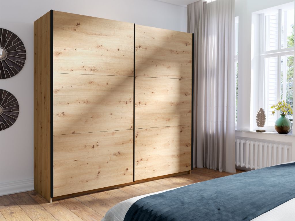 Szafa Przesuwna Arsala II 200 cm Dąb Artisan do Sypialni
