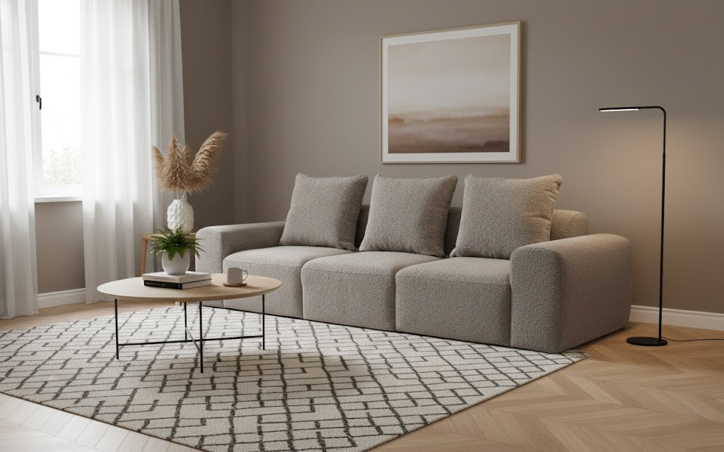 Trzyosobowa Sofa ARES 287 cm Modułowa Nowoczesna w Salonie
