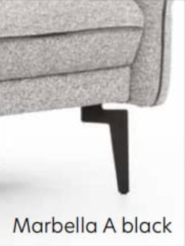 Czarne Nóżki A do Narożnika Modułowego MARBELLA