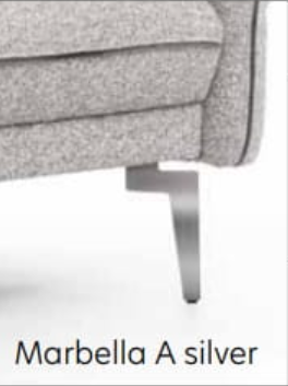 Srebrne Nóżki A do Narożnika Modułowego MARBELLA