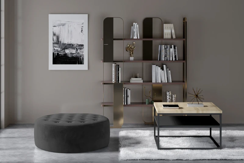 Monty_pufa-monolith 97-grafitowa-tapicerowana- pikowana-aranżacja.webp