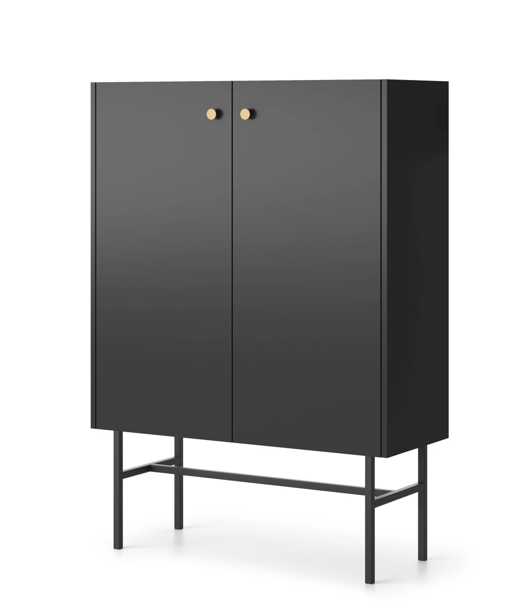 Zdjęcie Prezentujące Komodę BELO 2D w Kolorze Czarnym