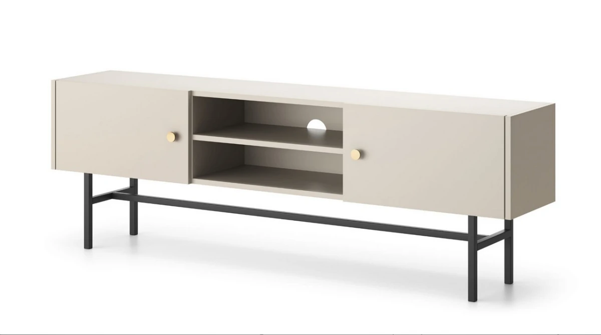 Zdjęcie Prezentujące Szafkę RTV BELO Kaszmirową 155 cm do Salonu