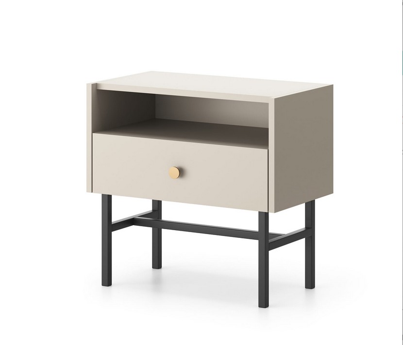 Zdjęcie Prezentujące Kaszmirowy Stolik Nocny BELO 55 cm do Sypialni