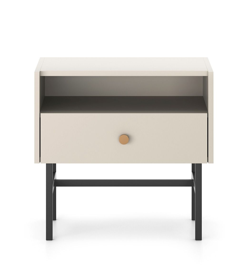 Stolik Nocny BELO 55 cm Kaszmirowy na Wysokich Nóżkach do Sypialni