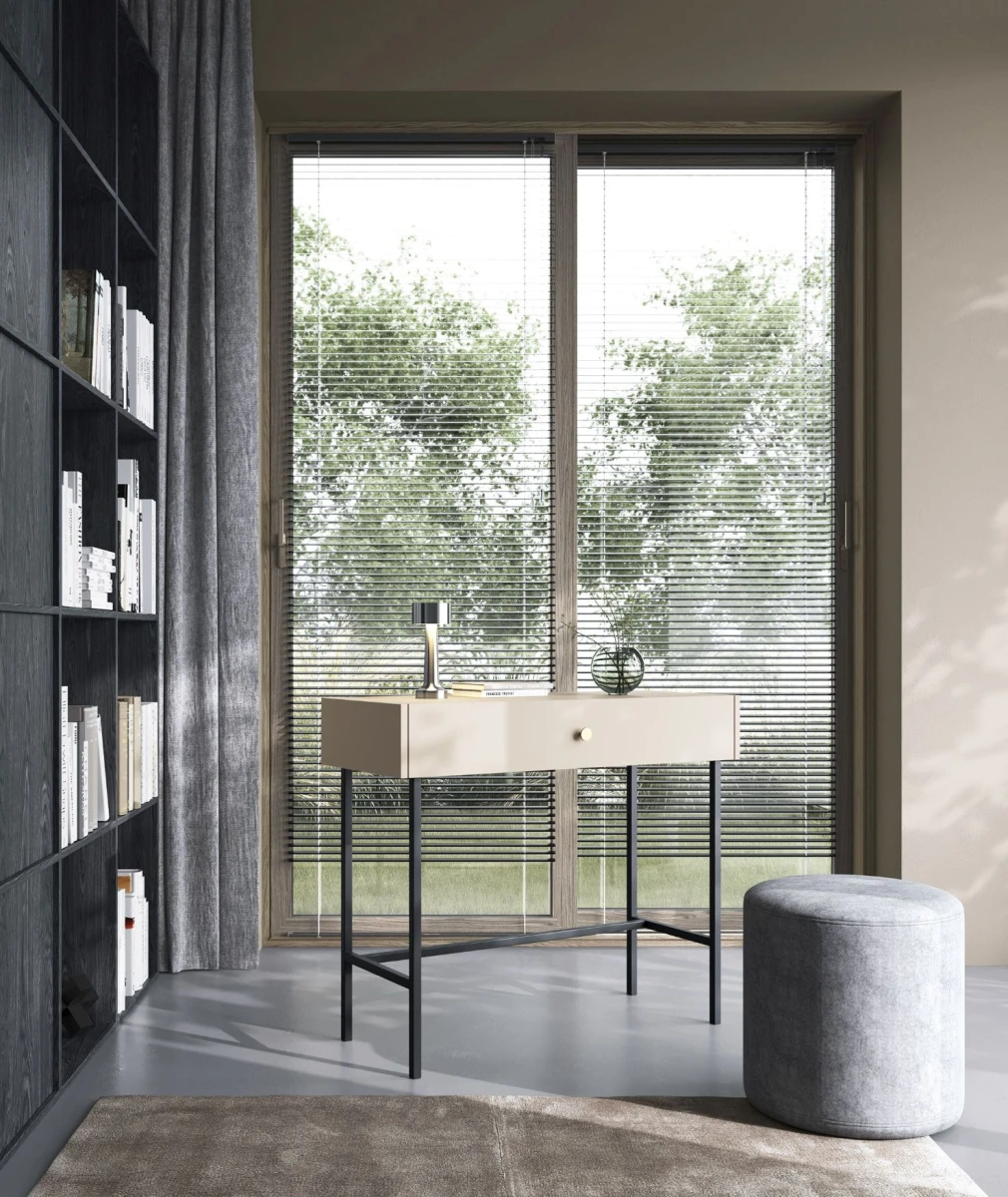 Toaletka z Szufladą BELO Kaszmirowa na Wysokich Nóżkach do Sypialni