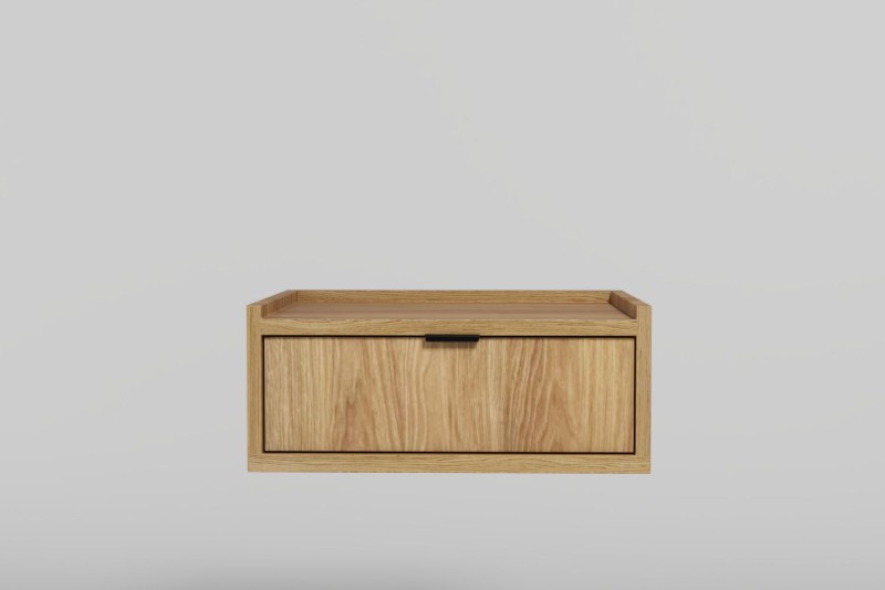 Stolik Nocny Wiszący LENA 51 cm w Odcieniu Dębu Hikora