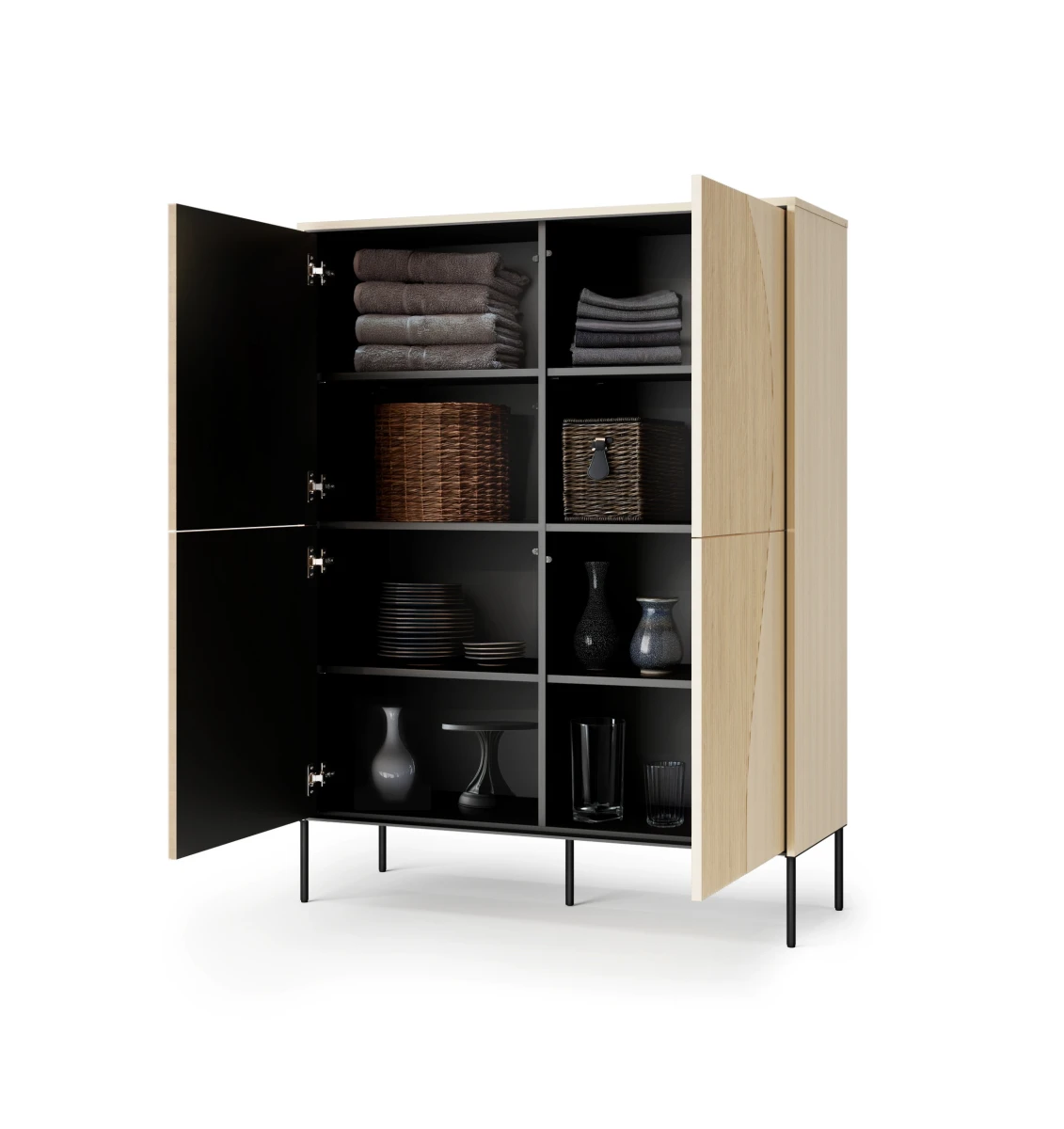 FW2VBC_04 FLOW FW-02 - komoda 4d z oświetleniem - dąb vincenza bielona czarny wewnątrz półaranż.jpg