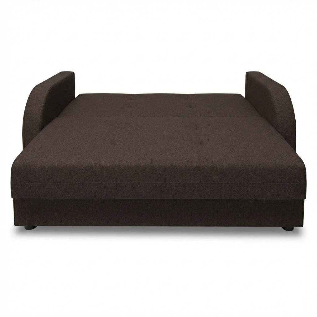 WERSALKA KANAPA SOFA OLIVI BRĄZOWA INARI 28 FUNKCJA SPANIA POJEMNIK NA POŚCIEL ROZŁOŻONA.jpg