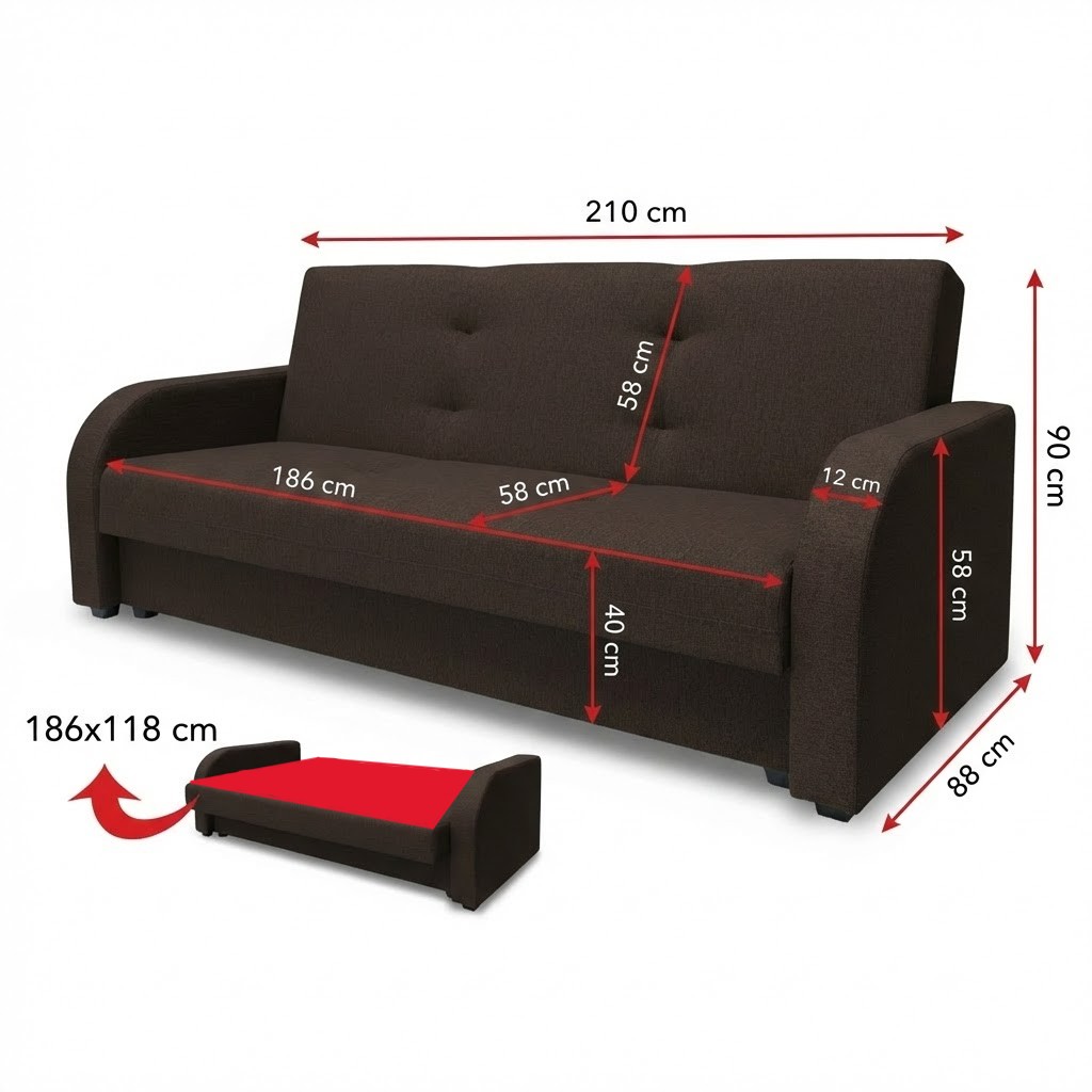 WERSALKA KANAPA SOFA OLIVI BRĄZOWA INARI 28 FUNKCJA SPANIA POJEMNIK NA POŚCIEL WYMIARY POWIERZCHNIA.jpg