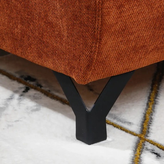 Czarne Nóżki w Narożniku 2 MAROZZO 265 cm