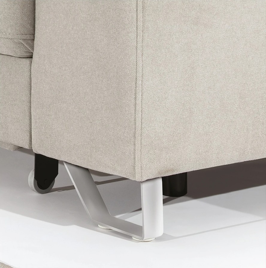 Srebrne Metalowe Nóżki w Narożniku GIOVANI MINI