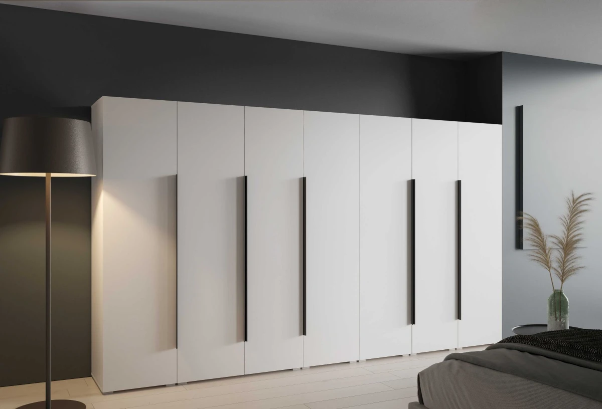 Szafa Modułowa ALEX 350 cm Biały Mat Gładkie Fronty Garderoba