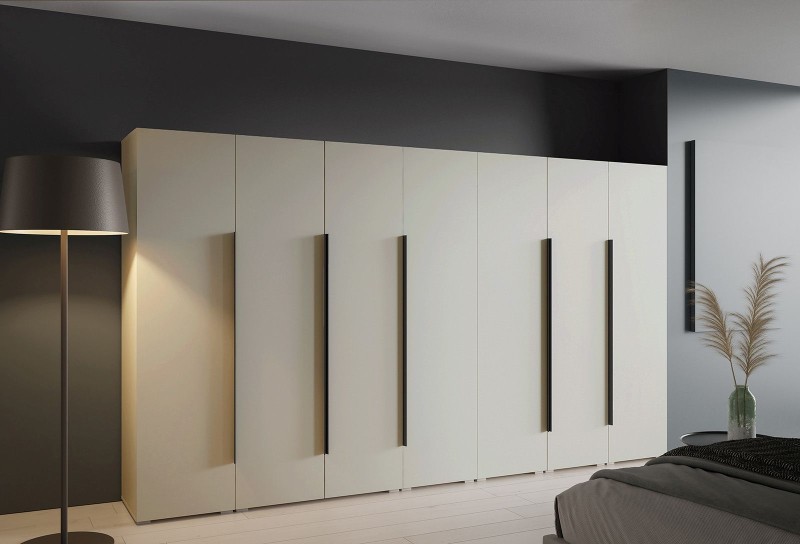 Szafa Modułowa ALEX 350 cm Kaszmir Gładkie Fronty Garderoba