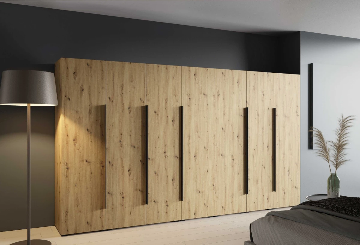 Szafa Modułowa ALEX 350 cm Dąb Artisan Gładkie Fronty Garderoba