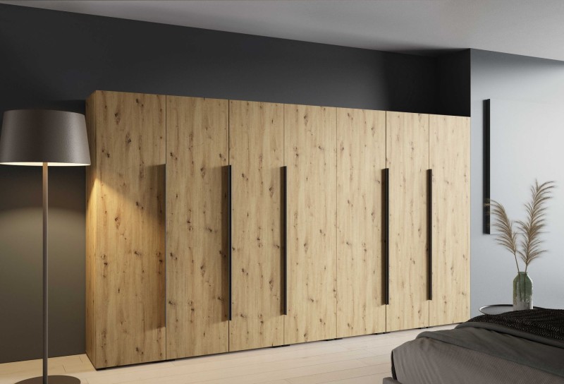 Szafa Modułowa ALEX 350 cm Dąb Artisan Gładkie Fronty Garderoba