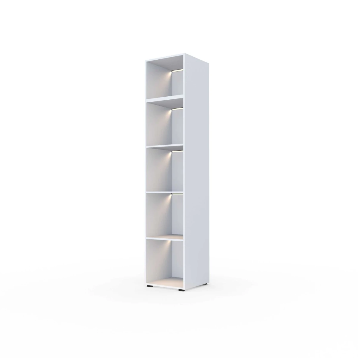 Zdjęcie Prezentujące Oświetlenie LED w Module z Półkami do Szafy ALEX