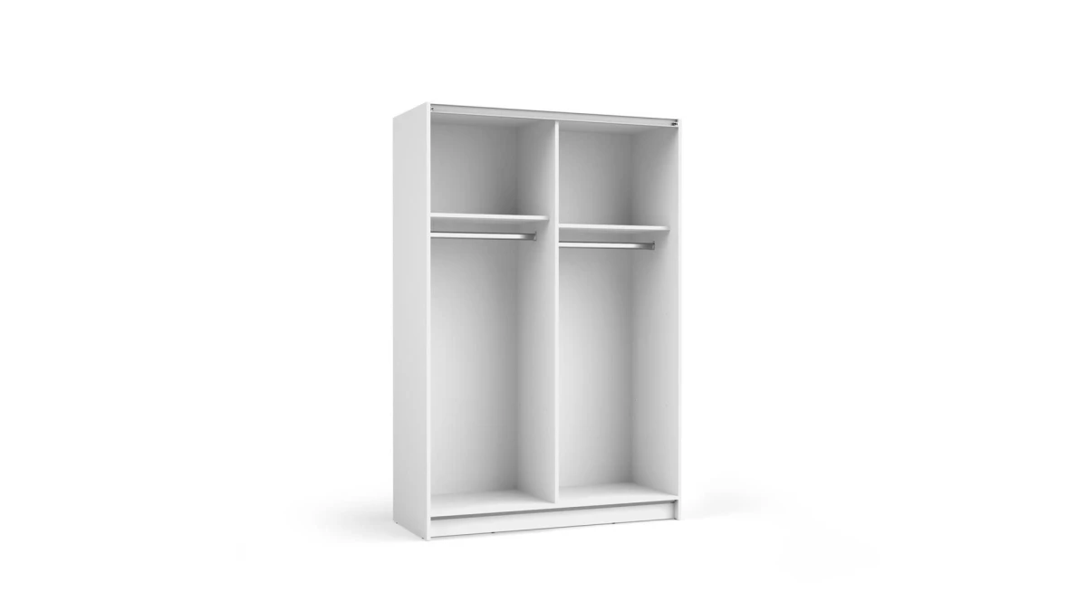 Zdjęcie Prezentujące Wnętrze Przesuwnej Szafy 120 cm do Sypialni SOFIA