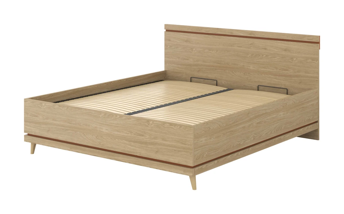 SCANDI 24D5OH52_ŁÓŻKO DO SYPIALNI 180X200 DĄB OLEJOWANY - CEGLANY STELAŻ.jpg