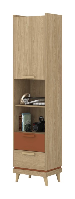 SCANDI 24D5OH88_REGAŁ DĄB OLEJOWANY - CEGLANY ZEWNĄTRZ PÓLARANŻ.jpg