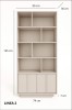 Zdjęcie Wymiarów Regał Kaszmirowy 90 cm do Salonu LINEA
