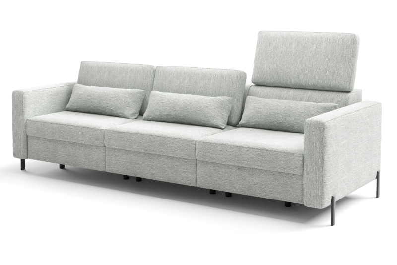 Trzyosobowa Szara Sofa 254 cm do Salonu PIENZA