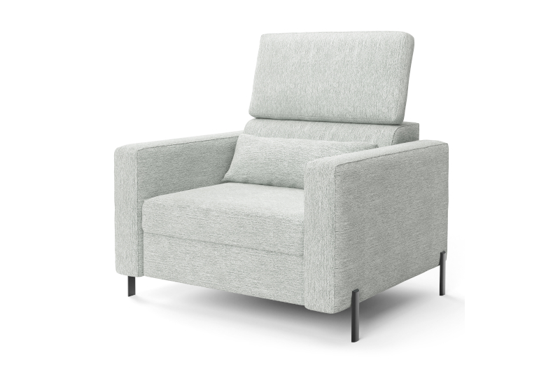 Nowoczesny Szary Fotel 106 cm PIENZA