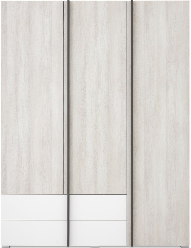 Szafa Młodzieżowa 150 cm Biała Dąb Wilton do Sypialni REMO RM1