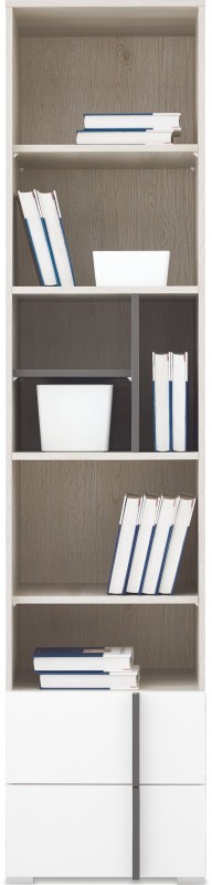 Regał Młodzieżowy 45 cm Biały Dąb Wilton do Pokoju REMO RM5