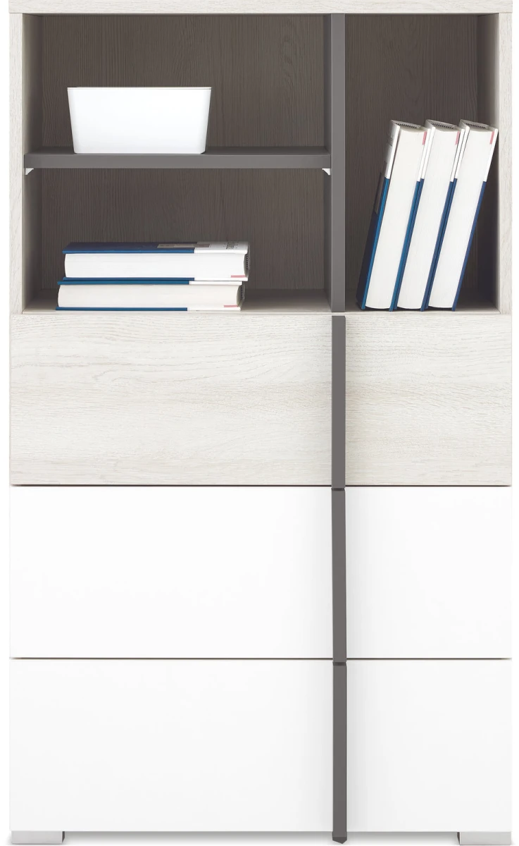 Komoda Młodzieżowa 60 cm Biała Dąb Wilton do Pokoju REMO RM7