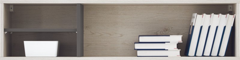 Półka Wisząca Młodzieżowa 120 cm Antracytowa Dąb Wilton do Pokoju REMO RM14