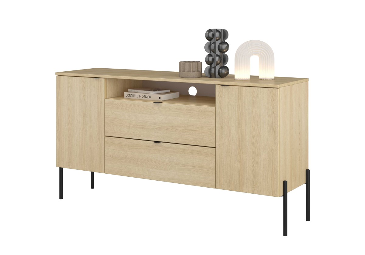 ORE 24LGOG26_2a SALON POKÓJ DZIENNY KOMODA 2D2S DĄB LINDBERG ZEWNĄTRZ PÓŁARANŻ.jpg