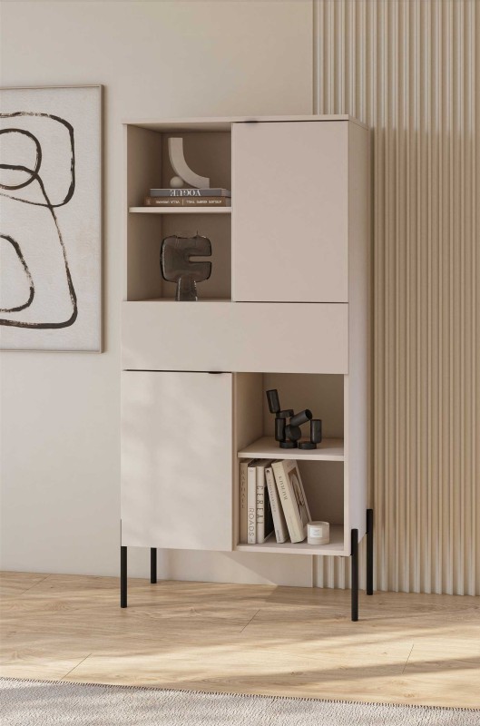 ORE 24KSOG42_1 SALON POKÓJ DZIENNY KOMODA WYSOKA WITRYNA REGAŁ 2D1S KASZMIR ARANŻACJA.jpg