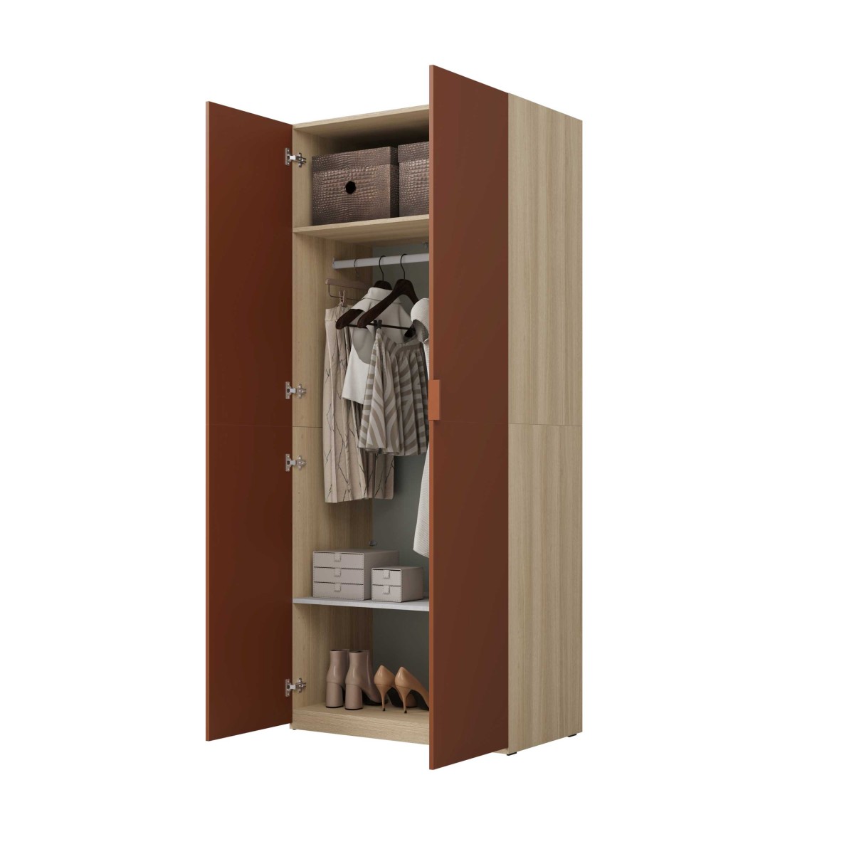 MONTANA 24ETOL18_4a+24LIOL01 SZAFA DWUDRZWIOWA 90 CM DĄB ELEGANCKI TERRACOTA WEWNĄTRZ PÓLARANŻ DODATKOWA PÓŁKA.jpg