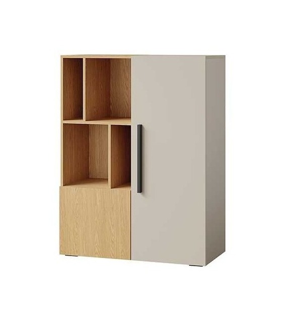 REGAL SREDNI_dąb wiosenny+kaszmir DO POKOJU MŁODZIEŻOWEGO DZIECKA NOWOCZESNY.jpg