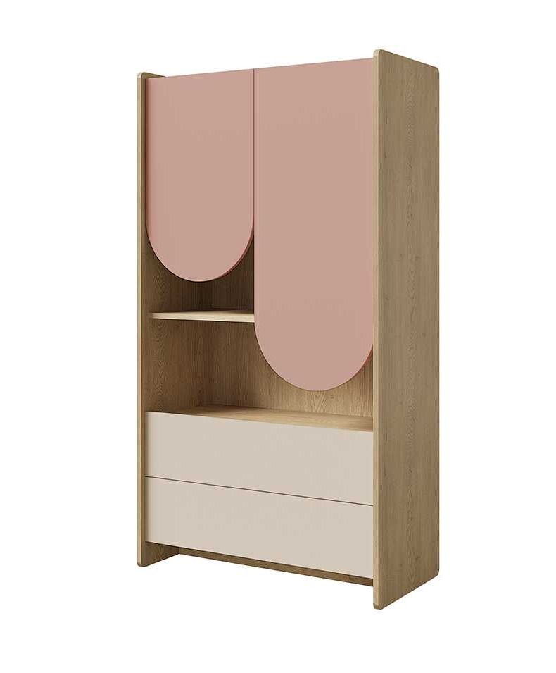 LEXI REGAL 2D2S DĄB CREMONA MACADAMIA PUDROWY RÓŻ DO POKOJU DZIECKA.jpg